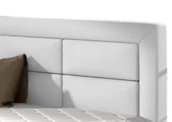 Lit Avec Coffre Et Tête De Lit Capitonnée Simili Cuir Blanc Rizaro -Magasin De Meubles De Chambre À Coucher lit avec coffre et tete de lit capitonnee simili cuir blanc rizaro 3666722597838 1395357