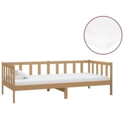 Magasin De Meubles De Chambre À Coucher -Magasin De Meubles De Chambre À Coucher lit avec matelas 90x200 cm marron miel bois de pin massif 3666722244237 1101150
