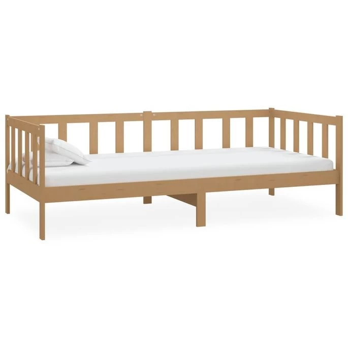 Lit Avec Matelas 90x200 Cm Marron Miel Bois De Pin Massif 16 6 Lit Avec Matelas 90x200 Cm Marron Miel Bois De Pin Massif 16 – Image 4
