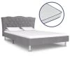 Lit Avec Matelas à Mémoire De Forme Gris Clair Tissu 120x200 Cm -Magasin De Meubles De Chambre À Coucher lit avec matelas a memoire de forme gris clair tissu 120x200 cm 3666722451024 776818
