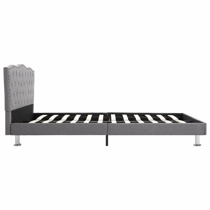 Lit Avec Matelas à Mémoire De Forme Gris Clair Tissu 120x200 Cm 9 Lit Avec Matelas à Mémoire De Forme Gris Clair Tissu 120x200 Cm – Image 7