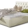 Lit Capitonné Avec Coffre De Rangement Simili Cuir Beige Clair Venizia -Magasin De Meubles De Chambre À Coucher lit capitonne avec coffre de rangement simili cuir beige clair venizia 3666722599207 1394661