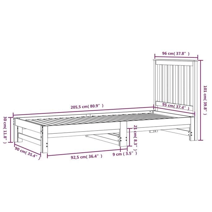 Lit Coulissant 2x(90x190) Cm Bois De Pin Massif 4 13 Lit Coulissant 2x(90x190) Cm Bois De Pin Massif 4 – Image 11