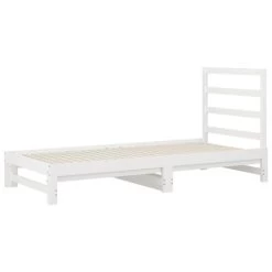 Lit Coulissant Blanc 2x(90x200) Cm Bois De Pin Massif 2 -Magasin De Meubles De Chambre À Coucher lit coulissant blanc 2x 90x200 cm bois de pin massif 3666722739641 1433291