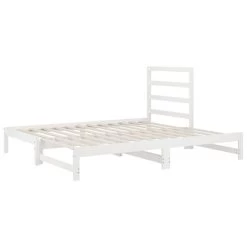 Lit Coulissant Blanc 2x(90x200) Cm Bois De Pin Massif 2 -Magasin De Meubles De Chambre À Coucher lit coulissant blanc 2x 90x200 cm bois de pin massif 3666722739641 1433292