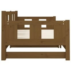 Lit Coulissant Marron Miel Bois De Pin Solide 2x(90x200) Cm -Magasin De Meubles De Chambre À Coucher lit coulissant marron miel bois de pin solide 2x 90x200 cm 3666722745185 1410622