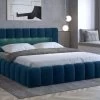 Lit Design 140x200 Cm Avec Coffre De Rangement Tapissé Velours Bleu Luto -Magasin De Meubles De Chambre À Coucher lit design 140x200 cm avec coffre de rangement tapisse velours bleu luto 3666722015462 1342376