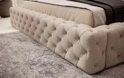 Lit Design Avec Tête De Lit Et Coffre De Rangement Capitonné Velours Beige Foncé Prince -Magasin De Meubles De Chambre À Coucher lit design avec tete de lit et coffre de rangement capitonne velours beige fonce prince 3666722955003 1502717