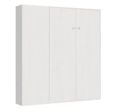 Lit Escamotable 140x190 Cm Avec 1 Colonne De Rangement Bois Blanc Kanto -Magasin De Meubles De Chambre À Coucher lit escamotable 140x190 cm avec 1 colonne de rangement bois blanc kanto 8050598026977 1007539
