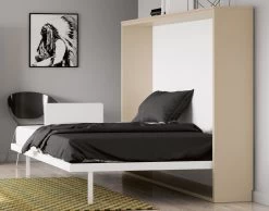 Lit Escamotable Horizontal 140x190 Cm Paula Cadre Métallique - Haut De Gamme -Magasin De Meubles De Chambre À Coucher lit escamotable horizontal 140x190 cm paula cadre metallique haut de gamme 3666722684460 1418043