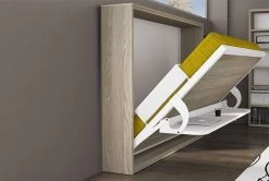 Lit Escamotable Horizontal 90x190 Cm Avec Bureau Bona - Haut De Gamme -Magasin De Meubles De Chambre À Coucher lit escamotable horizontal 90x190 cm avec bureau bona haut de gamme 3666722096850 249039