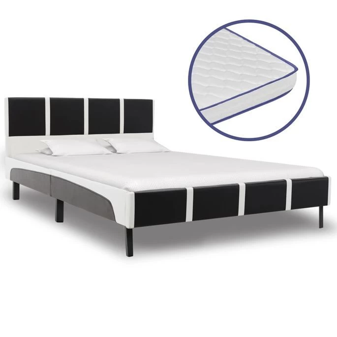 Lit Et Matelas Mousse à Mémoire De Forme Similicuir 120x200 Cm 2 3 Lit Et Matelas Mousse à Mémoire De Forme Similicuir 120x200 Cm 2