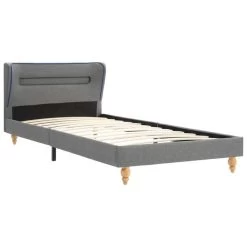 Lit LED Et Matelas à Mémoire De Forme Gris Clair Tissu 90x200cm 18 Lit LED Et Matelas à Mémoire De Forme Gris Clair Tissu 90x200cm -Magasin De Meubles De Chambre À Coucher lit led et matelas a memoire de forme gris clair tissu 90x200cm 8719883711911 742920