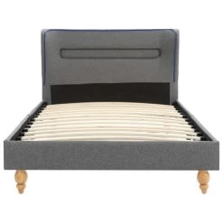 Lit LED Et Matelas à Mémoire De Forme Gris Clair Tissu 90x200cm 19 Lit LED Et Matelas à Mémoire De Forme Gris Clair Tissu 90x200cm -Magasin De Meubles De Chambre À Coucher lit led et matelas a memoire de forme gris clair tissu 90x200cm 8719883711911 742921