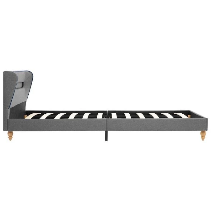 Lit LED Et Matelas à Mémoire De Forme Gris Clair Tissu 90x200cm 9 Lit LED Et Matelas à Mémoire De Forme Gris Clair Tissu 90x200cm – Image 7