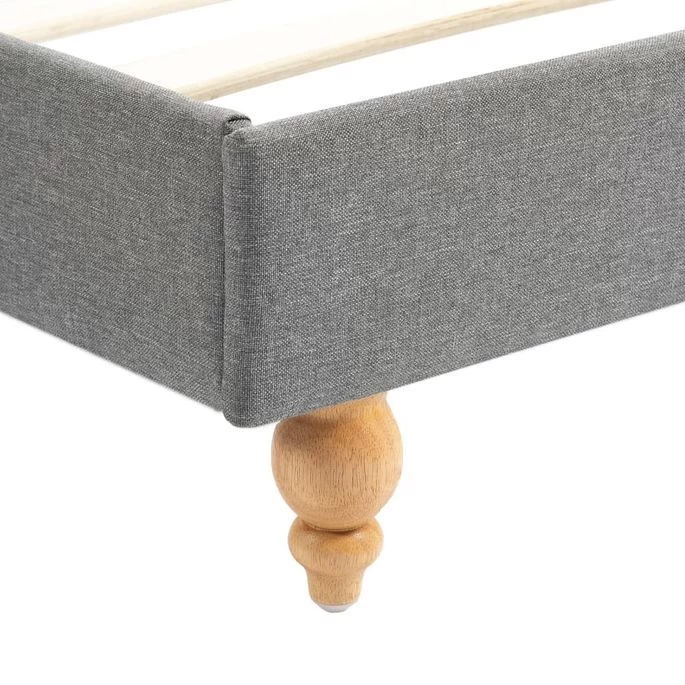 Lit LED Et Matelas à Mémoire De Forme Gris Clair Tissu 90x200cm 11 Lit LED Et Matelas à Mémoire De Forme Gris Clair Tissu 90x200cm – Image 9