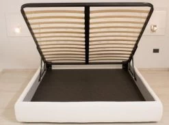 Lit Moderne 200x200 Cm Avec Tête De Lit Coussins Simili Cuir Beige Anja -Magasin De Meubles De Chambre À Coucher lit moderne 200x200 cm avec tete de lit coussins simili cuir beige anja 8058994011450 1313842