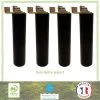 Lot De 4 Pieds De Lit Cylindriques Couleur Noir - Kit Universel Pour Sommier Métallique - Ø 5,4 Cm - H 23 Cm