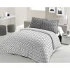 LOVELY HOME Parure De Couette Coton ELLY - Blanc - 220x240 Cm -Magasin De Meubles De Chambre À Coucher lovely home parure de couette coton elly blanc 220x240 cm 5037632621988 459275