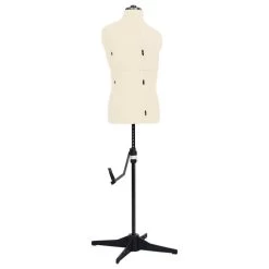 Mannequin De Couture Ajustable Pour Homme Crème Taille 37-45