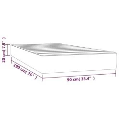 Matelas De Lit à Ressorts Ensachés Gris Clair 90x190x20cm Tissu -Magasin De Meubles De Chambre À Coucher matelas de lit a ressorts ensaches gris clair 90x190x20cm tissu 8720287160083 1506026