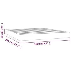 Matelas De Lit à Ressorts Ensachés Noir 160x200x20 Cm Tissu -Magasin De Meubles De Chambre À Coucher matelas de lit a ressorts ensaches noir 160x200x20 cm tissu 3666722941365 1480553