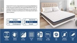 Matelas Mousse à Mémoire De Forme 180x200 Cm Cloud - 26 Cm -Magasin De Meubles De Chambre À Coucher matelas mousse a memoire de forme 180x200 cm cloud 26 cm 3700538222673 255557