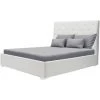 MILES Lit Coffre Adulte Contemporain 140 X 190 Cm Tete De Lit Capitonnée - Simili Blanc - Sommier Blanc -Magasin De Meubles De Chambre À Coucher miles lit coffre adulte contemporain 140 x 190 cm tete de lit capitonnee simili blanc sommier blanc 3612400217772 759754
