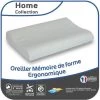 NO NAME Oreiller Mémoire De Forme Ergonomique - Blanc -Magasin De Meubles De Chambre À Coucher no name oreiller memoire de forme ergonomique blanc 3153633470225 762338