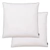 Oreiller 2 Pcs Remplissage De Duvet 80 X 80 Cm Blanc