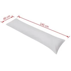 Oreiller De Corps 40 X 145 Cm Gris -Magasin De Meubles De Chambre À Coucher oreiller de corps 40 x 145 cm gris 3666722520188 586617