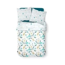 TODAY Parure De Lit 2 Personnes 220X240 Coton Imprime Vert Floral SUNSHINE 3