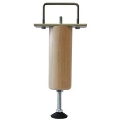 Pieds De Lit Renfort Réglable En Bois Hetre Massif Verni Incolore - H 21 A 25 Cm