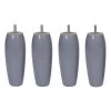 SEDAC Jeu De 4 Pieds Pour Sommier En Bois Hetre Massif - Laqué Gris Souris - H 17 Cm -Magasin De Meubles De Chambre À Coucher sedac jeu de 4 pieds pour sommier en bois hetre massif laque gris souris h 17 cm 3378110006371 486722