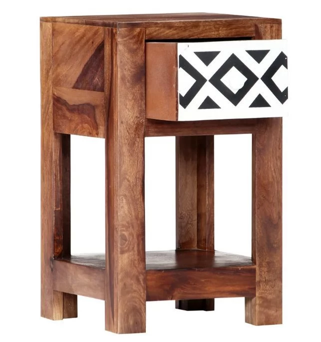 Table De Chevet 1 Tiroir Sesham Massif Foncé Balima 6 Table De Chevet 1 Tiroir Sesham Massif Foncé Balima – Image 4