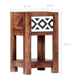 Table De Chevet 1 Tiroir Sesham Massif Foncé Balima 15 Table De Chevet 1 Tiroir Sesham Massif Foncé Balima -Magasin De Meubles De Chambre À Coucher table de chevet 1 tiroir sesham massif fonce balima 3666722568456 357925
