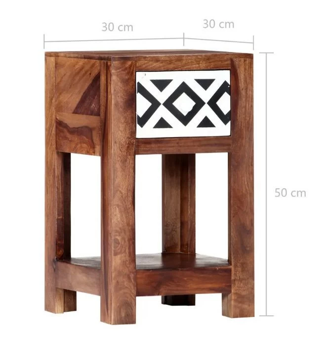 Table De Chevet 1 Tiroir Sesham Massif Foncé Balima 9 Table De Chevet 1 Tiroir Sesham Massif Foncé Balima – Image 7