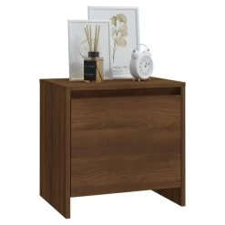 Table De Chevet Chêne Marron 45x34x44,5 Cm -Magasin De Meubles De Chambre À Coucher table de chevet chene marron 45x34x44 5 cm 3666722846363 1447711
