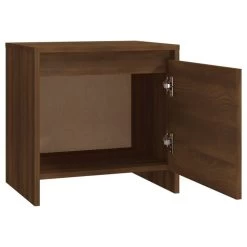 Table De Chevet Chêne Marron 45x34x44,5 Cm -Magasin De Meubles De Chambre À Coucher table de chevet chene marron 45x34x44 5 cm 3666722846363 1447713