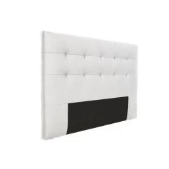 Tete De Lit 185 X 100 Cm Capitonnée - Simili Blanc - Pour Couchage 140 / 160 Ou 180 - ARGOS