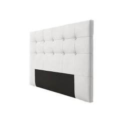 Tete De Lit 185 X 100 Cm Capitonnée - Simili Blanc - Pour Couchage 140 / 160 Ou 180 - ARGOS -Magasin De Meubles De Chambre À Coucher tete de lit 185 x 100 cm capitonnee simili blanc pour couchage 140 160 ou 180 argos 5945827051581 760029