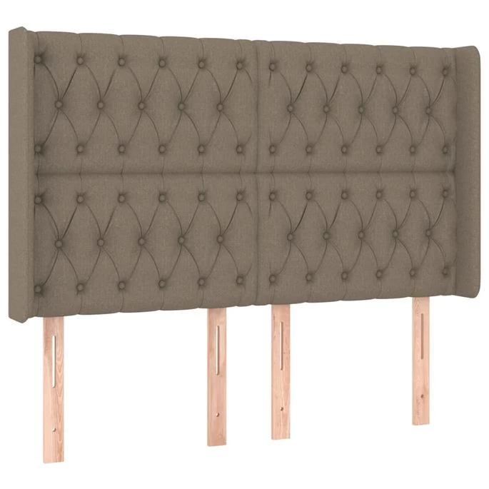 Tête De Lit à LED Taupe 147x16x118/128 Cm Tissu 5 Tête De Lit à LED Taupe 147x16x118/128 Cm Tissu – Image 3
