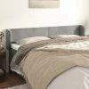 Tête De Lit Avec Oreilles Gris Clair 163x23x78/88 Cm Velours -Magasin De Meubles De Chambre À Coucher tete de lit avec oreilles gris clair 163x23x78 88 cm velours 3666722825689 1455302