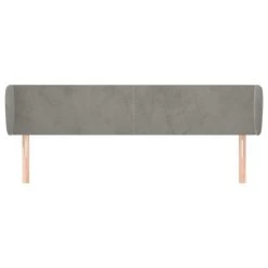 Tête De Lit Avec Oreilles Gris Clair 163x23x78/88 Cm Velours -Magasin De Meubles De Chambre À Coucher tete de lit avec oreilles gris clair 163x23x78 88 cm velours 3666722825689 1455304