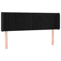 Tête De Lit Avec Oreilles Noir 147x16x78/88 Cm Velours -Magasin De Meubles De Chambre À Coucher tete de lit avec oreilles noir 147x16x78 88 cm velours 3666722885249 1478543