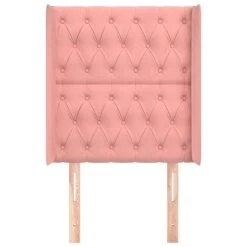 Tête De Lit Avec Oreilles Rose 83x16x118/128 Cm Velours -Magasin De Meubles De Chambre À Coucher tete de lit avec oreilles rose 83x16x118 128 cm velours 3666722825191 1458601