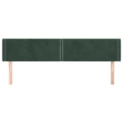 Tête De Lit Avec Oreilles Vert Foncé 183x16x78/88 Cm Velours -Magasin De Meubles De Chambre À Coucher tete de lit avec oreilles vert fonce 183x16x78 88 cm velours 3666722824828 1455839