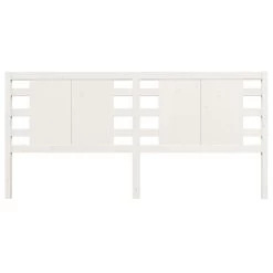 Tête De Lit Blanc 206x4x100 Cm Bois Massif De Pin -Magasin De Meubles De Chambre À Coucher tete de lit blanc 206x4x100 cm bois massif de pin 3666722768122 1410341