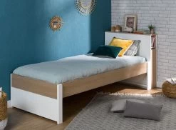 Tête De Lit Bois Blanc Et Chêne Clair Nomade 90 Cm 10 Tête De Lit Bois Blanc Et Chêne Clair Nomade 90 Cm -Magasin De Meubles De Chambre À Coucher tete de lit bois blanc et chene clair nomade 90 cm 3700429620960 654492