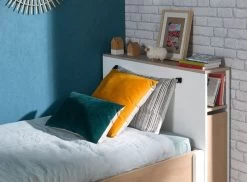 Tête De Lit Bois Blanc Et Chêne Clair Nomade 90 Cm 11 Tête De Lit Bois Blanc Et Chêne Clair Nomade 90 Cm -Magasin De Meubles De Chambre À Coucher tete de lit bois blanc et chene clair nomade 90 cm 3700429620960 654493